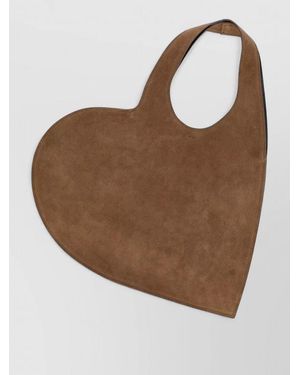 Coperni Heart Shape Tote Bag Single Handle - Brown