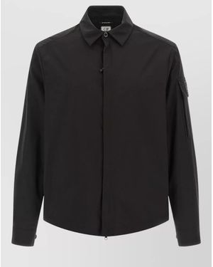 C.P. Company Metropolis Series Overshirt Long Sleeves Collar - Black