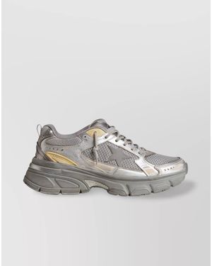 Golden Goose Panelled Low-Top Trainers - Natural
