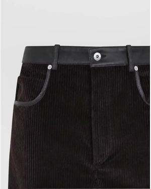 Bottega Veneta Corduroy Straight-Leg Trousers - Black