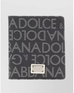 Dolce & Gabbana Logo-Print Fabric Wallet - Grey