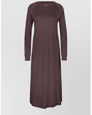 CALIDA Nightdress Crew Neck Long Sleeves Midi - Purple