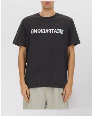 Helmut Lang Scribble Crew Neck Graphic Print Short Sleeves