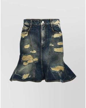 Marc Jacobs Cotton A-Line Skirt - Blue