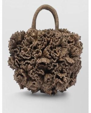 IBELIV Raffia Crossbody Bag - Brown