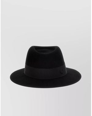 Maison Michel Eric Ribbon On Brisa Wide Brim Hat in Natural