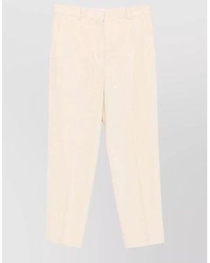 Circolo 1901 Corduroy Effect Carrot Tailored Pants - Natural