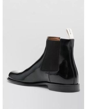 Givenchy Square Toe Ankle Boots Elastic Panels - Black