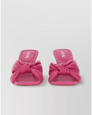 Michael Kors Leather Elena Sandals - Pink