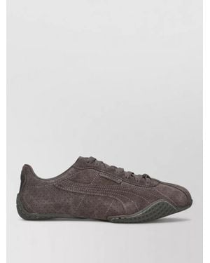 PUMA Lace Up Low Top Suede Rubber Sole - Gray