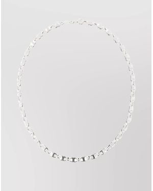 Tory Burch Chain Link Metal Necklace - White