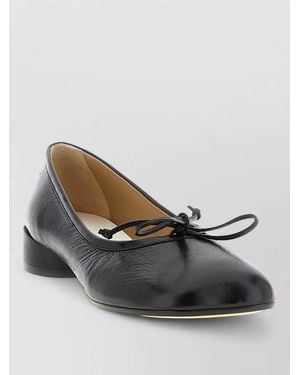 MM6 by Maison Margiela Leather Anatomic Ballet Flats - Grey