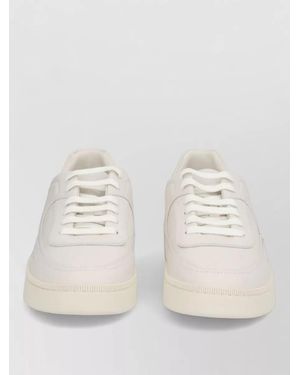 Bally Lace Up Trainers Perforated Round Toe Rubber - Natural