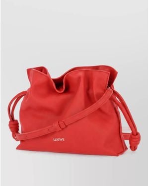 Loewe Leather Mini Bucket Bag - Red