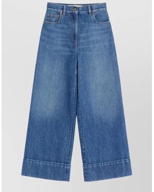 Valentino Denim Wide-Leg Jeans - Blue
