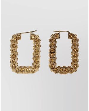 AMINA MUADDI Crystal Hoop Earrings - Metallic