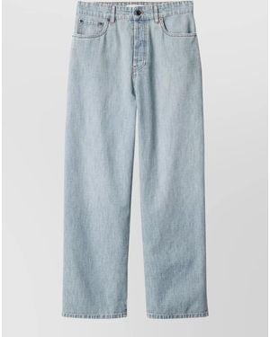 Miu Miu Denim Straight-Leg Trousers - Blue