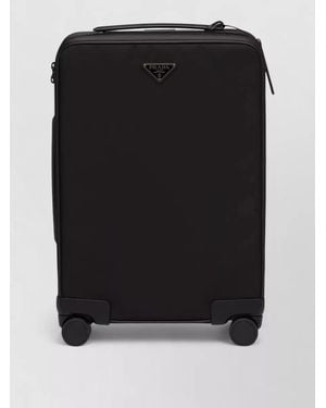 Prada Leather Trolley Suitcase - Black