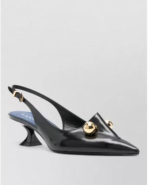 Lanvin Slingback Court Shoes Pointed Toe Curved Heel - Multicolour