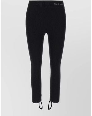 Nensi Dojaka Sadie Leggings Elastic Waistband Ribbed Stirrup - Black