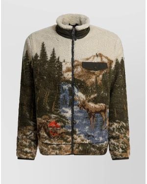Polo Ralph Lauren Scenic High Collar Fleece Outerwear - Multicolor