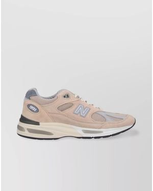 New Balance Suede And Mesh Low-Top Trainers - Natural