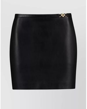 Versace Leather Mini Skirt - Black