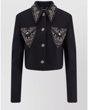 Versace Na Wool Blazer - Blue