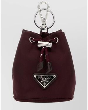Prada Fabric Key Ring - Red