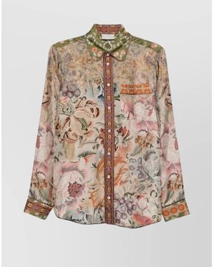 Pierre Louis Mascia Floral Pattern Silk Shirt - Multicolor