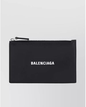 Balenciaga Stylish Logo-Print Cash/Card Pouch - Black