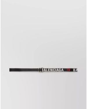 Balenciaga Logo Jacquard D-Ring Belt - Metallic