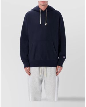 Champion Hoodie With Drawstring And Kangaroo Pocket - Blue