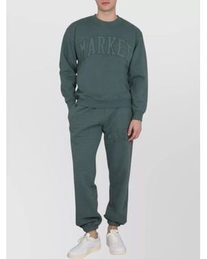 Market Ribbed Collar Sweatshirt - Green