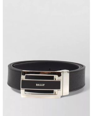 Bally Reversible Leather Belt Dual Style Design - Black