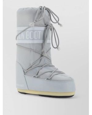 Moon Boot Padded Knee High Platform Waterproof Boots - Grey