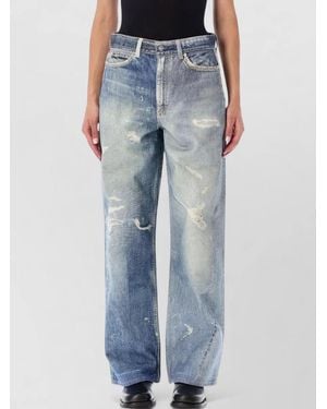 Our Legacy High Waist Wide Leg Denim Trousers - Blue