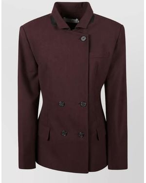 IRO Single Breasted Coat - Purple