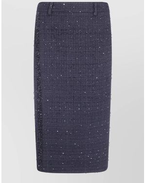 Semicouture Carlene Pencil Skirt - Blue