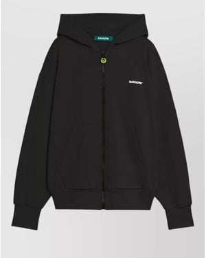 Barrow Hooded Zip Jacket Kangaroo Pocket - Black