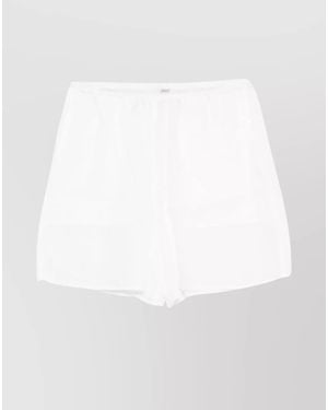 TOTEME Semi-Sheer Knee-Length Shorts - White