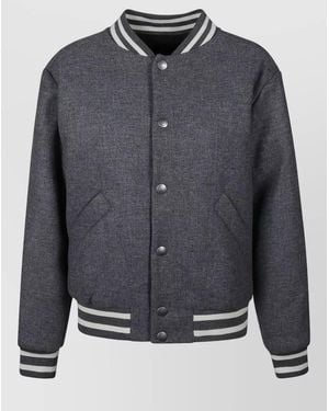 A.P.C. Alizee Jacket With Ribbed Collar And Cuffs - Grey