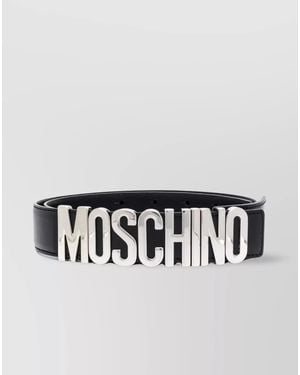 Moschino Leather Belt - Metallic