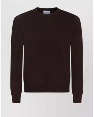 Malo Long Sleeve Crew Neck Knit Sweater - Black