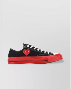 COMME DES GARÇONS PLAY Cotton Low-Top Trainers - Red