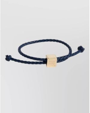 Miu Miu Leather Bracelet - Blue
