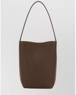 The Row Small Park Tote Bucket Bag - Brown