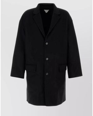 Bottega Veneta Wool Single Breasted Coat - Black