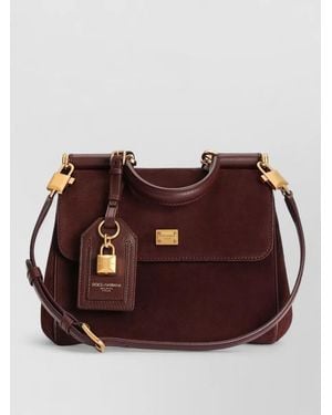 Dolce & Gabbana My Sicily Suede Leather Shoulder Bag - Brown