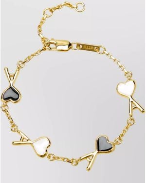Ami Paris Hammered Thin Bracelet - Metallic